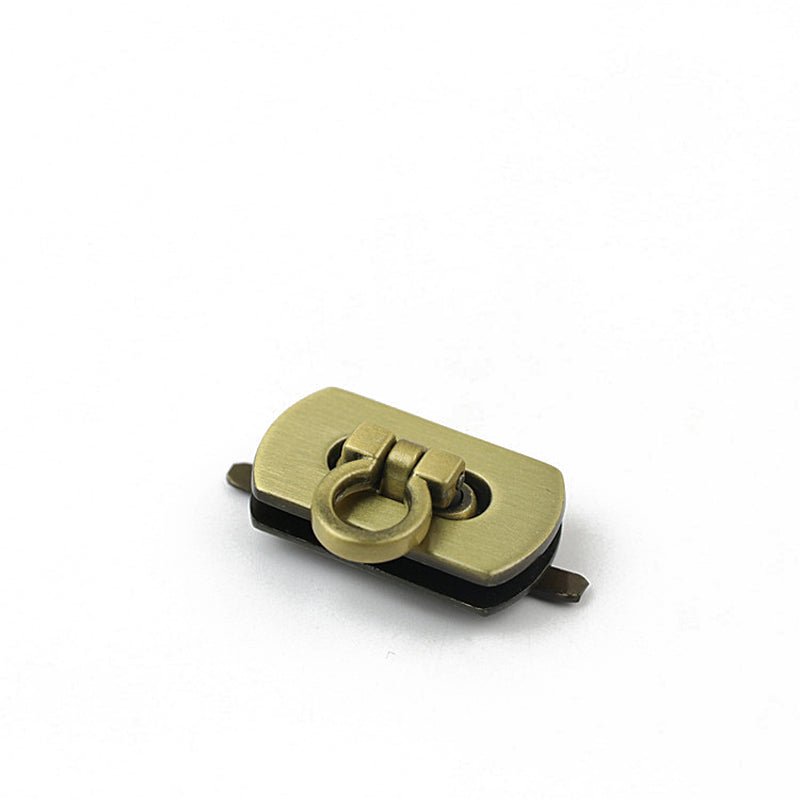 Zinc alloy metal closure bag clasp twist lock