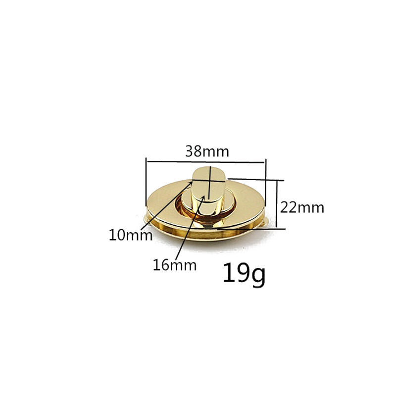 Handbag metal oval twist turn locks