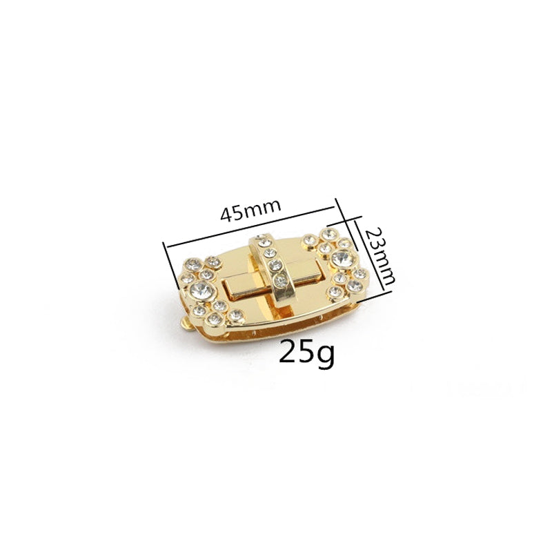 Leather goods handbag hardware accessories diamonds decoration twist turn locks