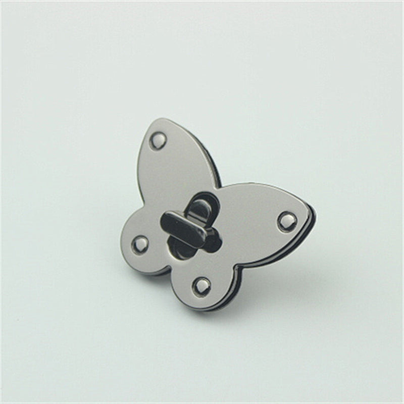 New design bag hardware butterfly shape metal twist locks