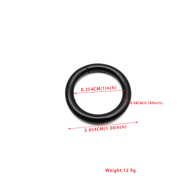 Custom made various size 25MM/32MM/38MM/42MM/50MM electrophoresis black iron welded o rings for bags