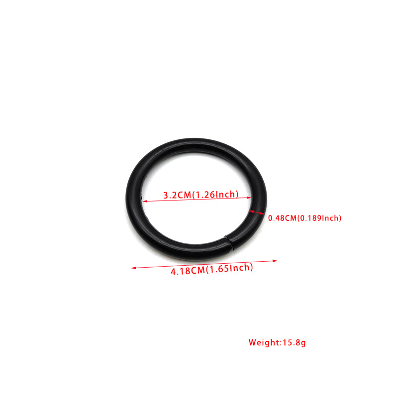 Custom made various size 25MM/32MM/38MM/42MM/50MM electrophoresis black iron welded o rings for bags