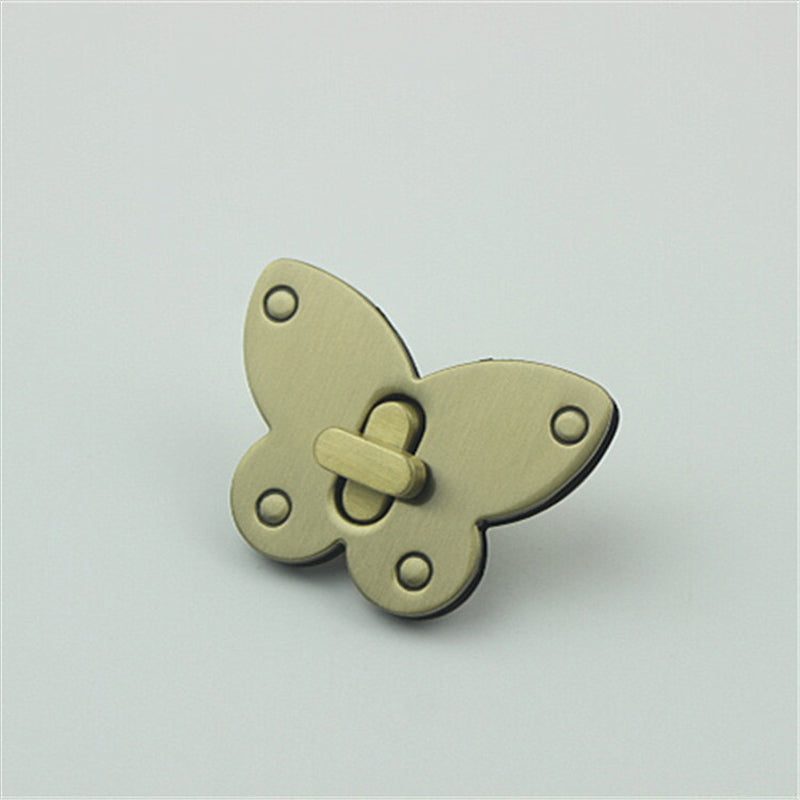 New design bag hardware butterfly shape metal twist locks