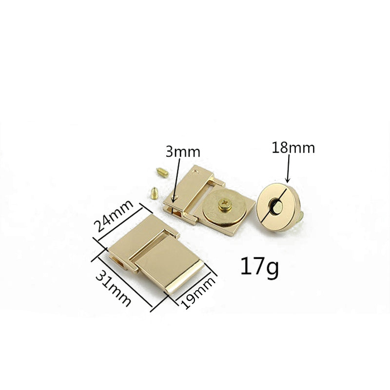 Bag hardware zinc alloy metal decoration magnetic locks