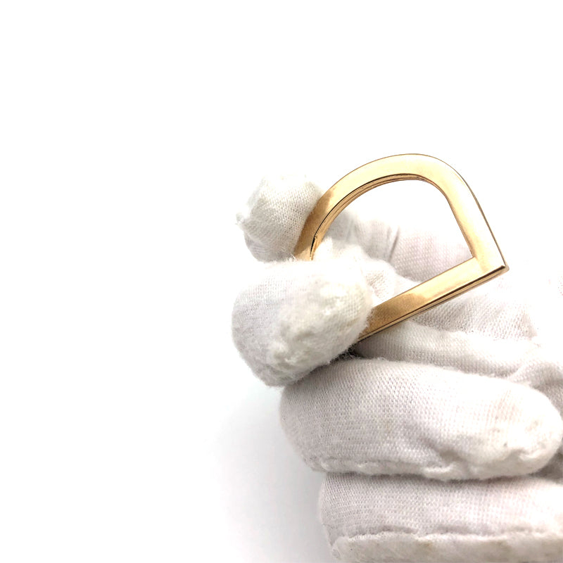 Factory Supply Handbag Accessories Light Gold Zinc Alloy Flat Shape 1 Inch Metal D Rings With Hanging Plating