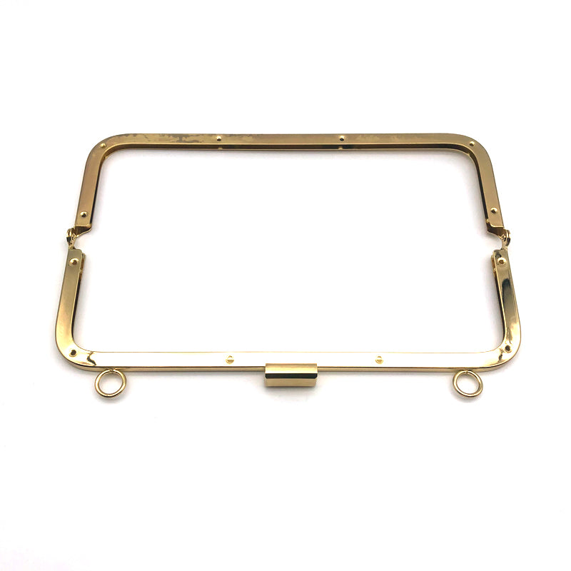 Light gold Square Head Lock 23CM Purse Metal Frame RL-POX04