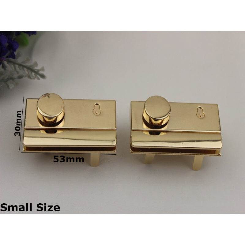 Leather bag hardware metal press clip locks