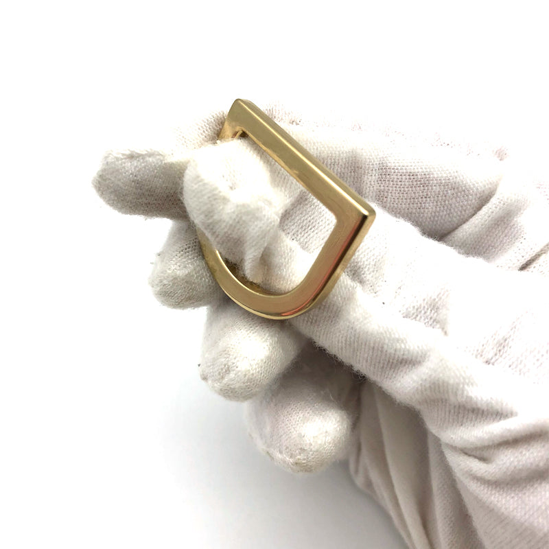 Supply Handbag Hardware Buckles 19 MM Light Gold Metal Flat D Ring Zinc Alloy For Shoulder Bag