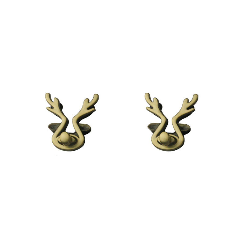 Handbag hardware fittings die-casting deer head twist lock