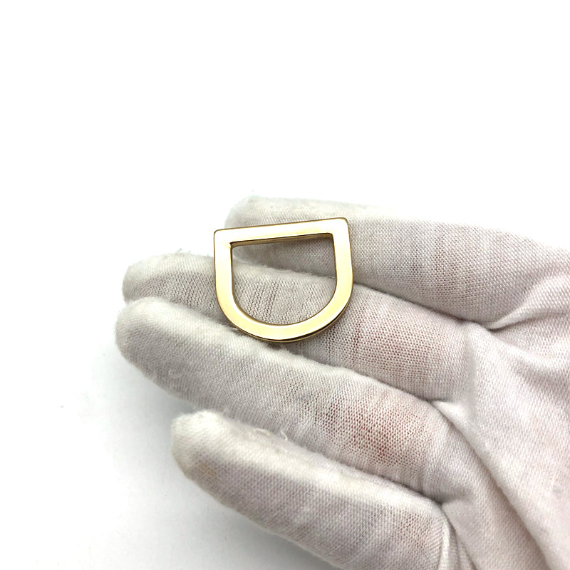 Supply Handbag Hardware Buckles 19 MM Light Gold Metal Flat D Ring Zinc Alloy For Shoulder Bag