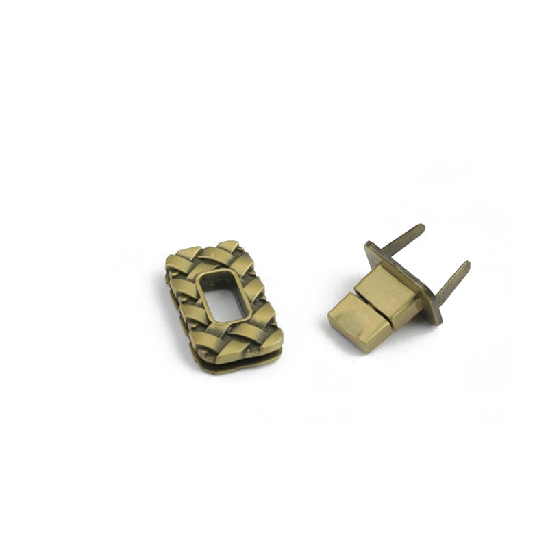 Luggage hardware accessories woven plain small square lock