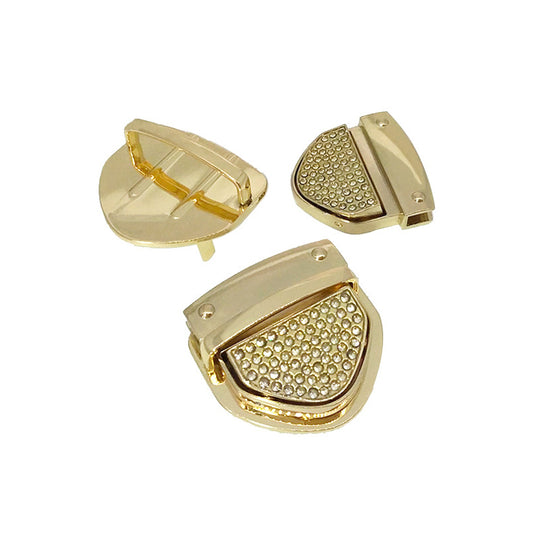 Fashion diamond decoration metal plug in push lock