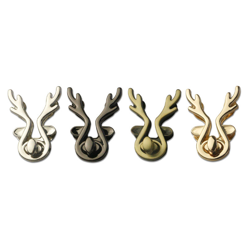Handbag hardware fittings die-casting deer head twist lock