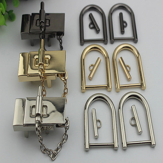 Rectangle shape hardware bag metal clasp clip locks