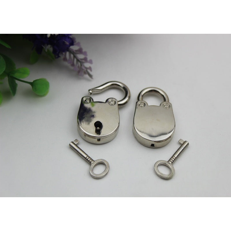 Bag kitten lock accessories hardware decorative padlock luggage oval lock with real key