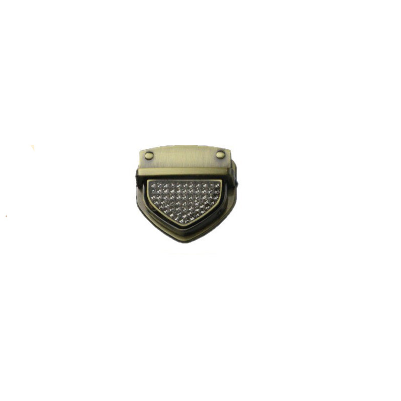 Diamond decoration metal bag clasp press lock