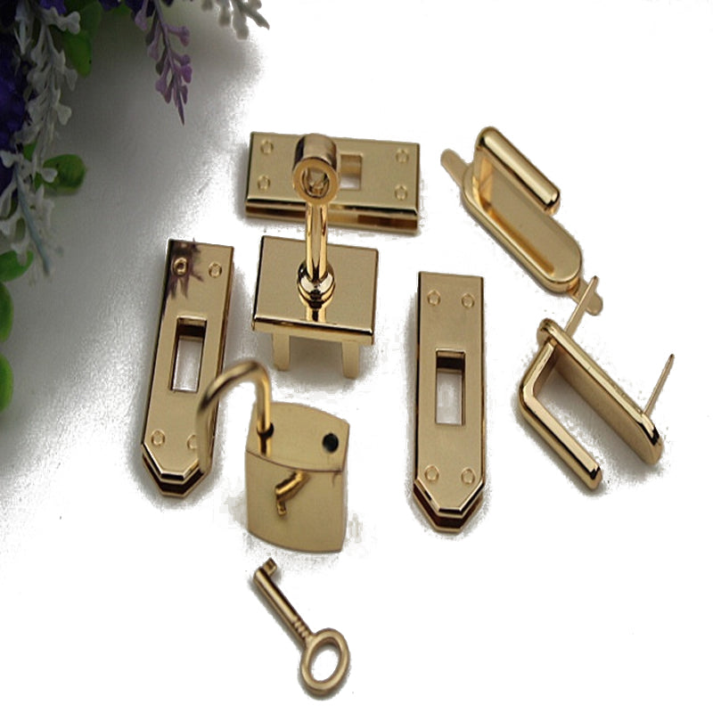 Leather handbag hardware accessories 7-piece bag lock set kit