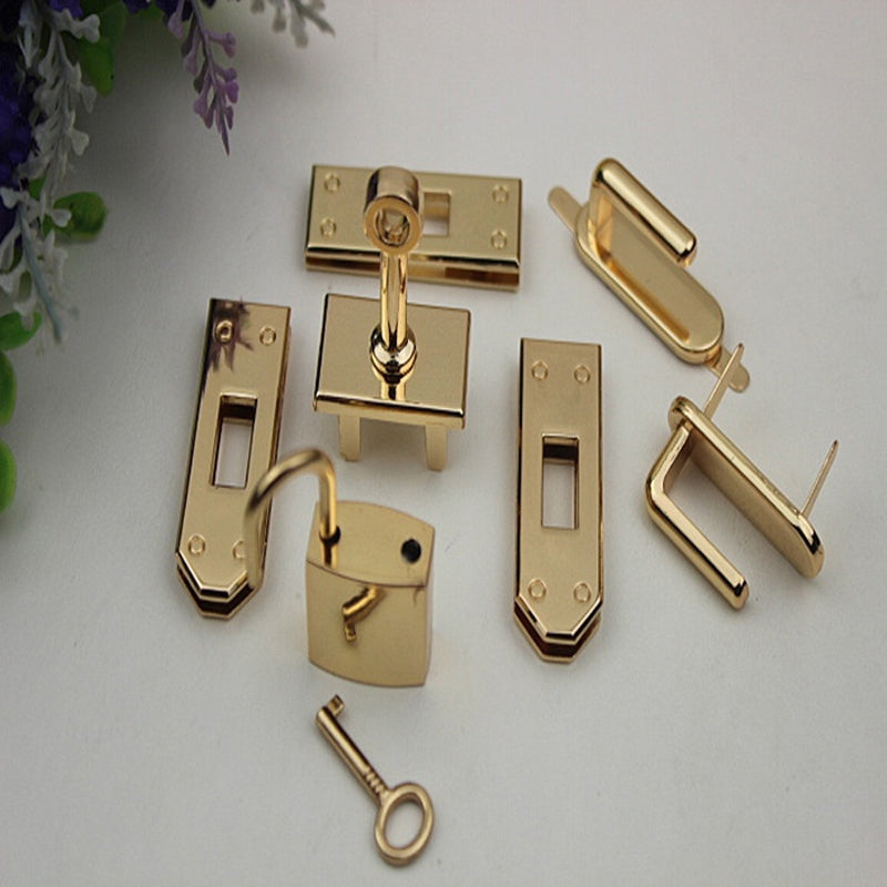 Leather handbag hardware accessories 7-piece bag lock set kit