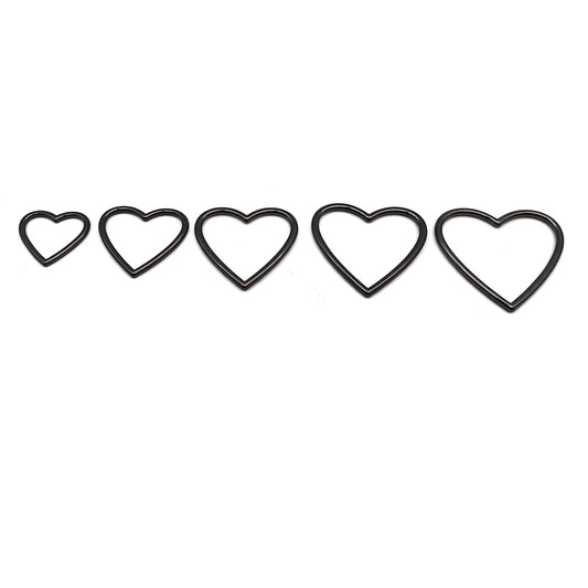 Fashion simple design love heart shape zinc alloy various size 25mm/34mm/40mm/45mm/50mm metal buckles for bag/clothes