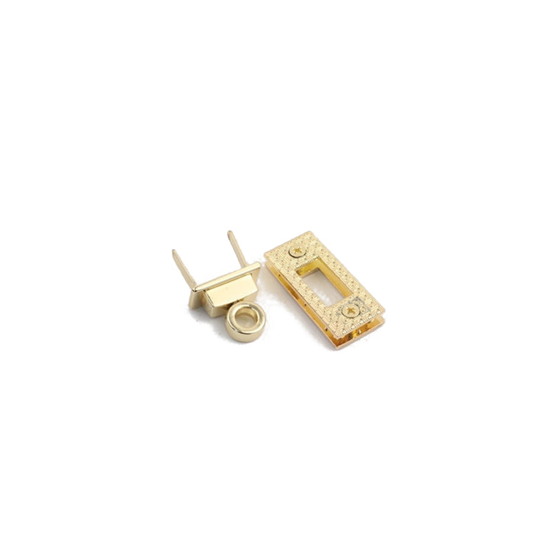 Die casting metal rectangle twist locks for handbag