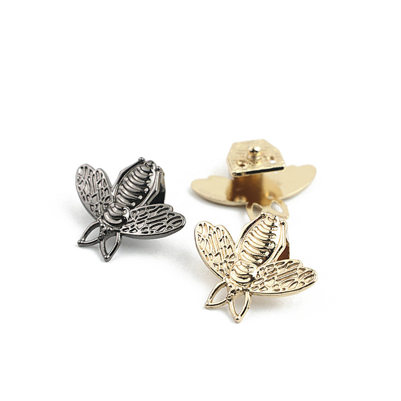 Handbag hardware bee shape metal clip locks