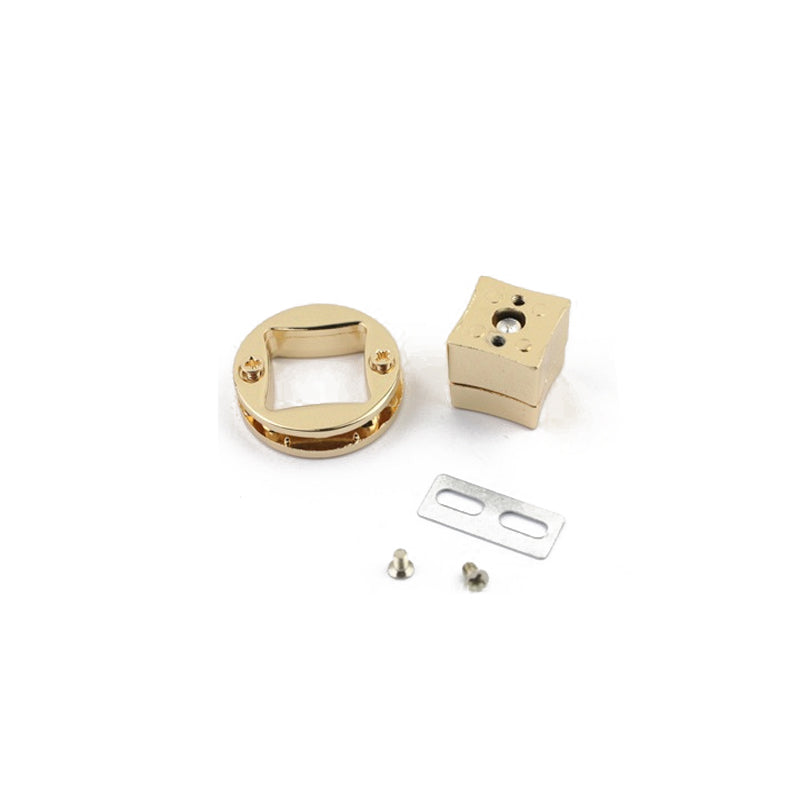 Bag accessories round shape square lock head metal twist locks