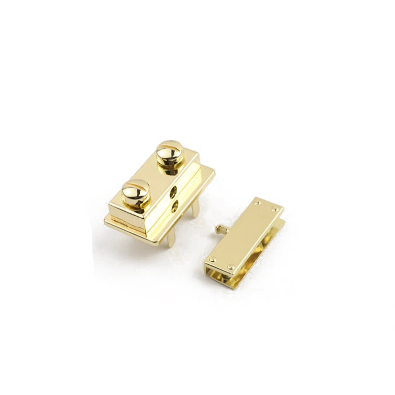 Purse accessories small square metal press push locks