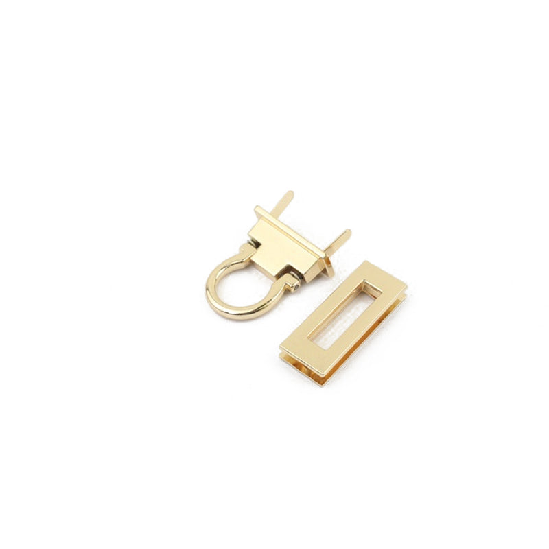 Bag hardware accessories light gold metal clasp closure turn locks