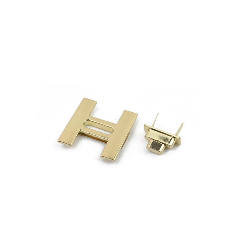 Fashion zinc alloy H shape metal twist locks