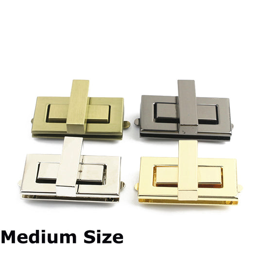 Bag hardware accessories medium size square turn twist lock