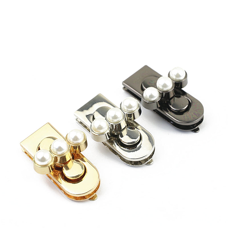 Handbag accessories pearl decoration lock head turn locks