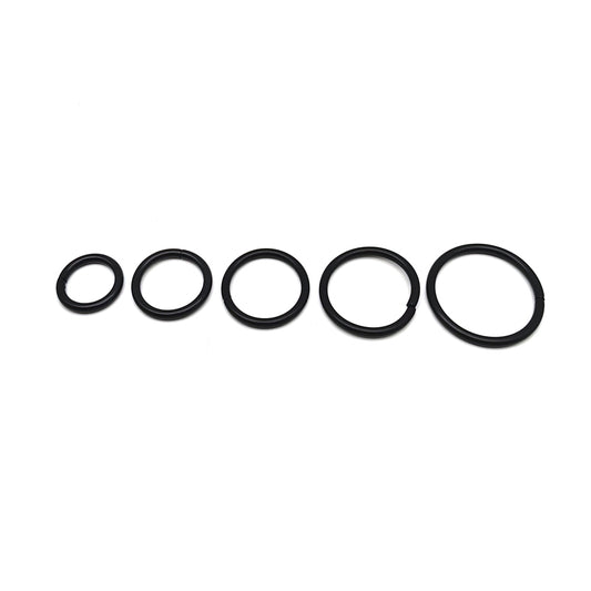 Custom made various size 25MM/32MM/38MM/42MM/50MM electrophoresis black iron welded o rings for bags