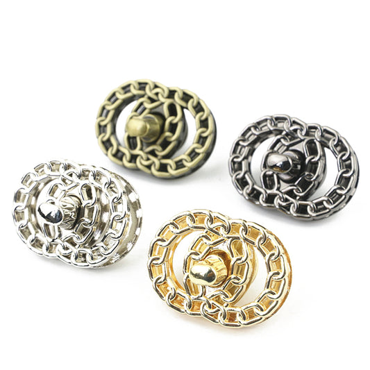 Luggage Hardware Accessories Round Chain Style Metal Twist Turn Lock