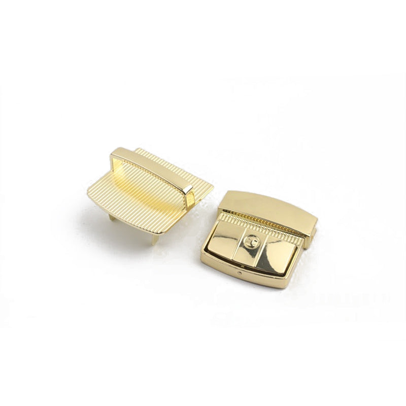 Bag hardware accessories gold metal switch mortise lock