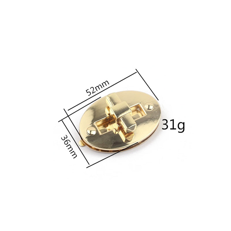 Classic style handbag metal oval turn locks