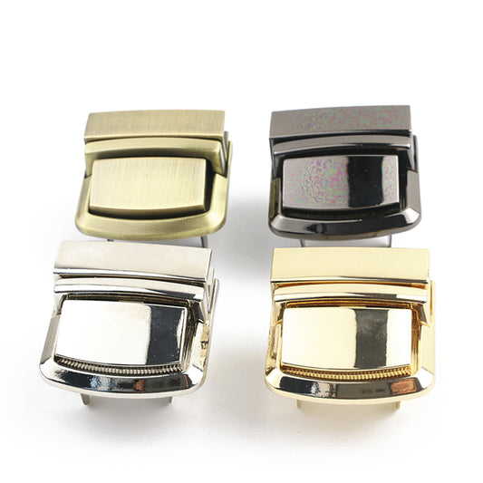 Bag hardware metal clasp closure switch mortise locks
