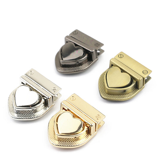 Luggage hardware accessories zinc alloy heart-shaped plug-in lock