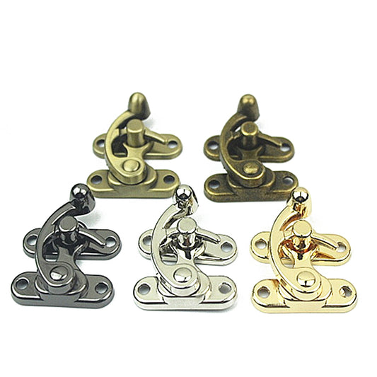 Luggage hardware accessories antique sweeping gift wooden box die-casting cow horn lock buckle