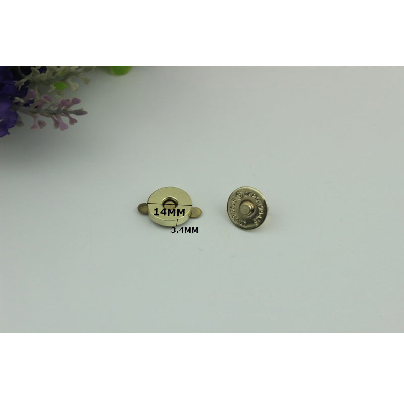 Wholesale clothing/bag iron material 14mm smooth metal magnetic snap button 200pcs/boxes
