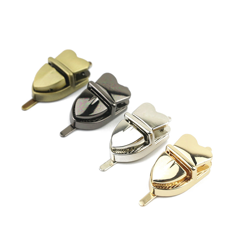 New novelty design lovely heart shape metal press push locks
