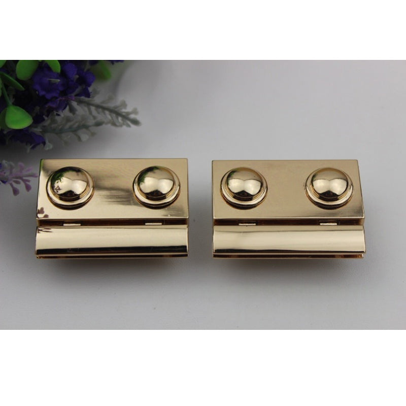 Handbag accessories rectangle metal press clip locks