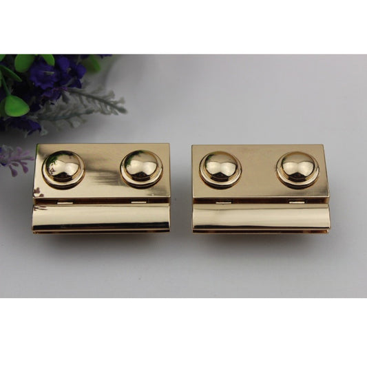 Handbag accessories rectangle metal press clip locks