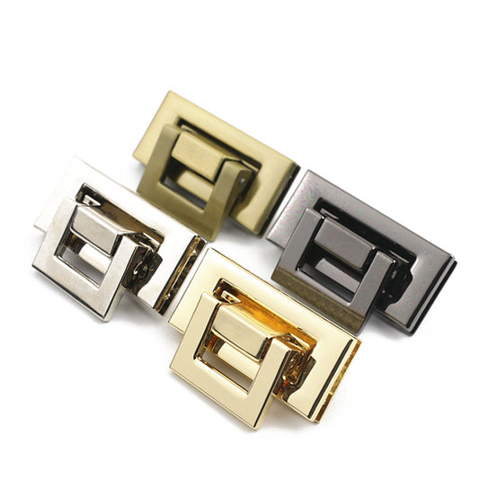 Luggage hardware accessories gold die-casting square plug-in lock