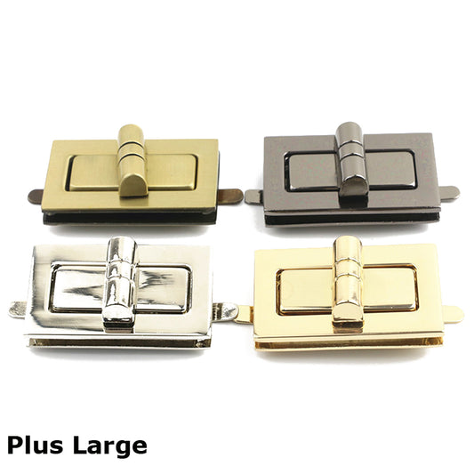 Plus large rectangle metal turn twist locks for handbag