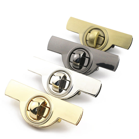 Handbag hardware accessories rectangular metal twist turn locks