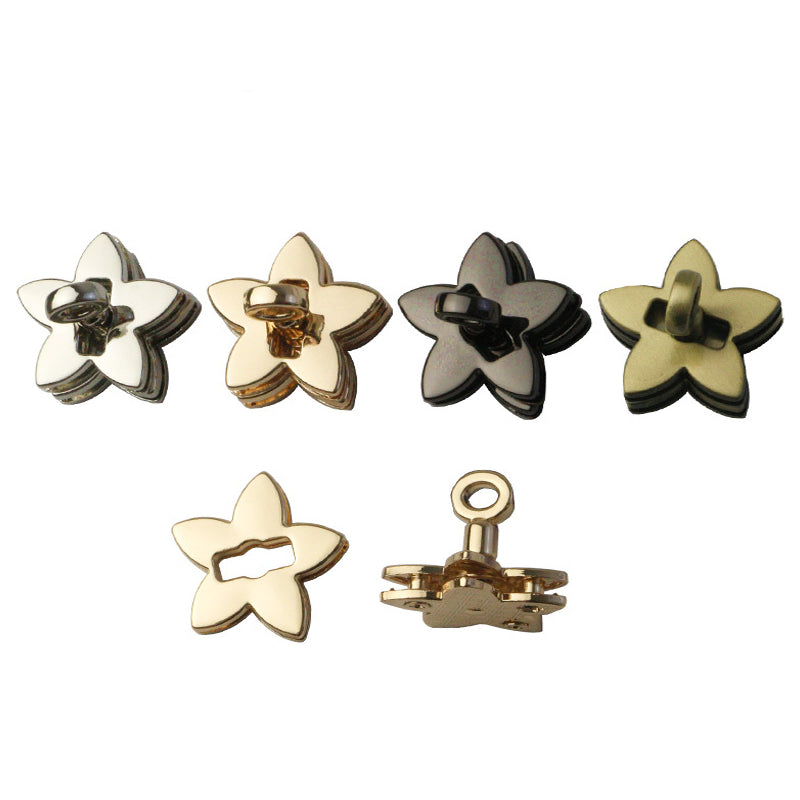 Luggage hardware fittings die-casting twist lock five-pointed star lock