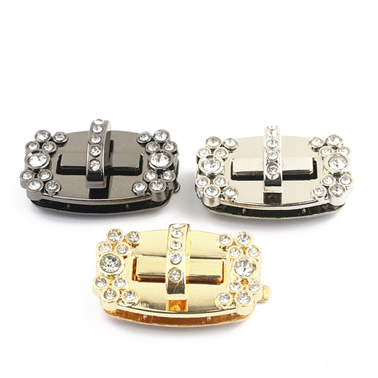 Leather goods handbag hardware accessories diamonds decoration twist turn locks