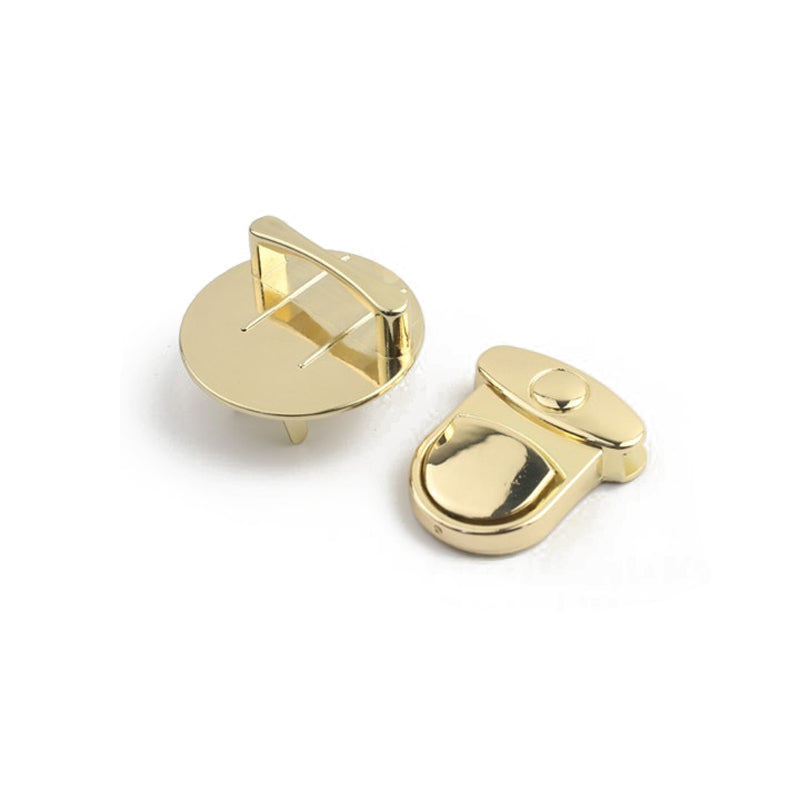 Purse hardware plus large metal plug in push locks