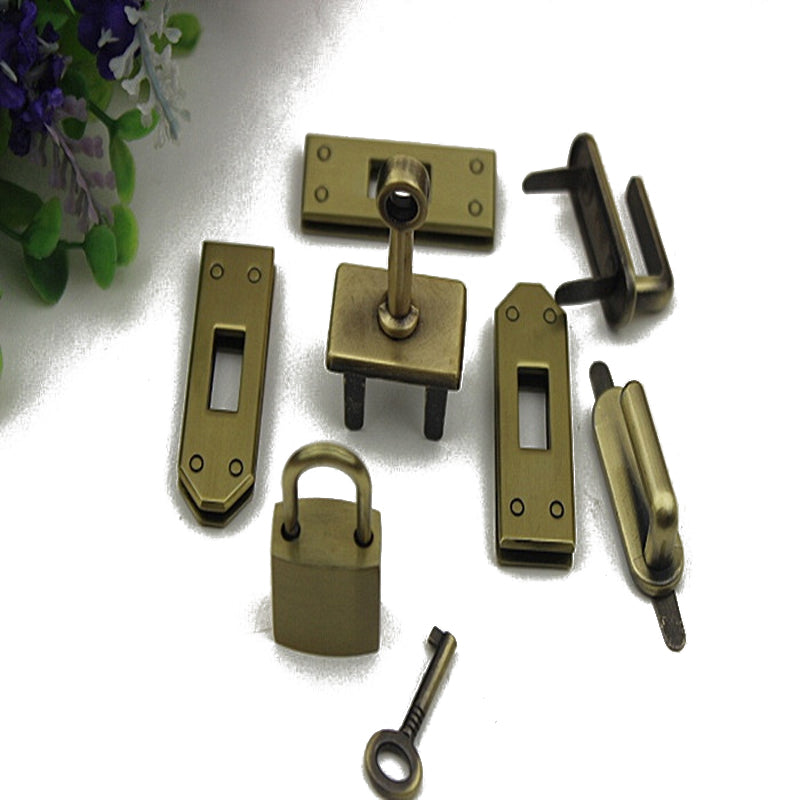Leather handbag hardware accessories 7-piece bag lock set kit
