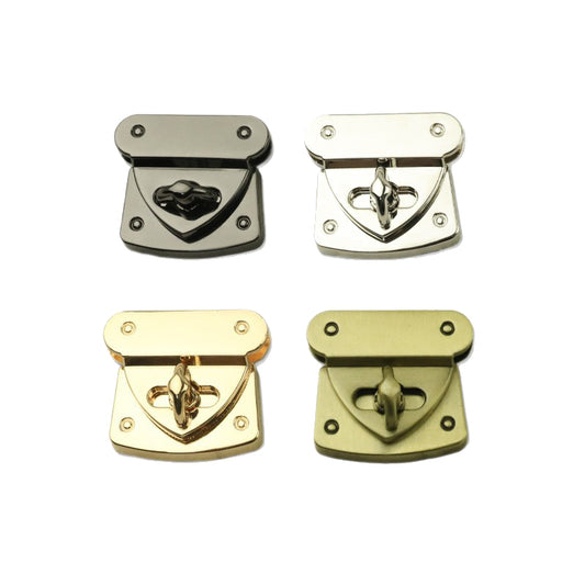 Custom hardware metal handbag closure twist lock